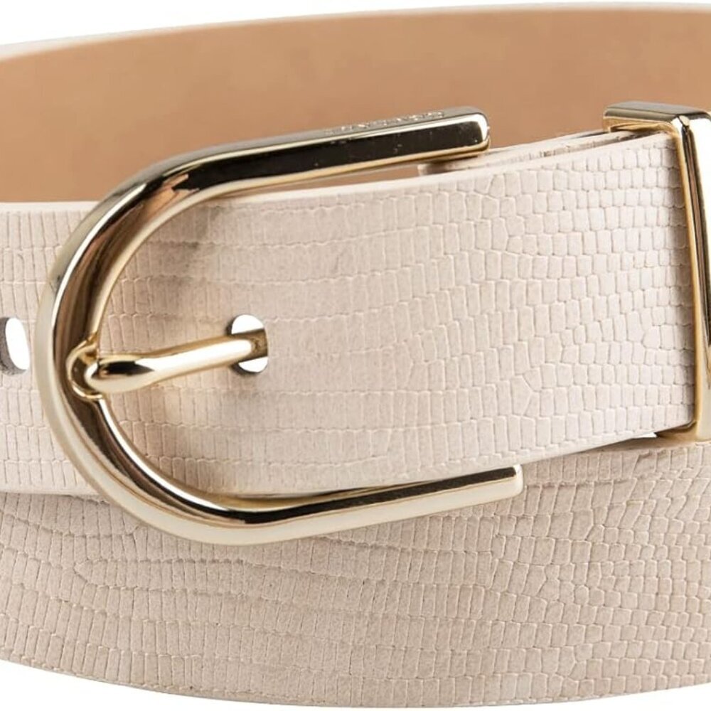 Women's Casual and Dress Fashion Belts - Medium, Natural Casual, Leather & Pu